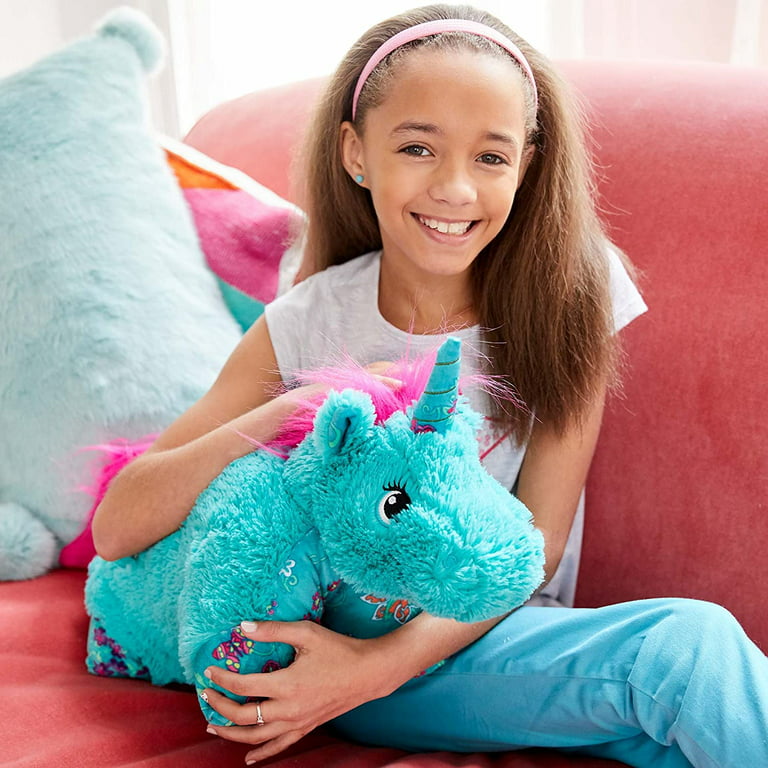 Pillow Pet Plush Purple Unicorn Stuffed Animal 13”x16” Washable Cuddly All  Ages