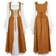 thumbnail image 5 of Vestido medieval retro con escote cuadrado y cintura acampanada, vestido renacentista de la Edad Media, traje europeo para fiesta de carnaval y Halloween, 5 of 5