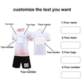 thumbnail image 4 of Custom Football Kit Set for Adult and Child, Name Number Team Logo DIY Family Match Personalized Jersey Shirt Shorts Set, Dad and Son Matching Outfits Beige L, 4 of 6