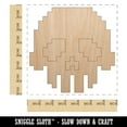 thumbnail image 2 of Pixel Digital Skull Wood Shape Unfinished Piece Cutout Craft DIY Projects - 6.25 Inch Size - 1/4 Inch Thick, 2 of 7