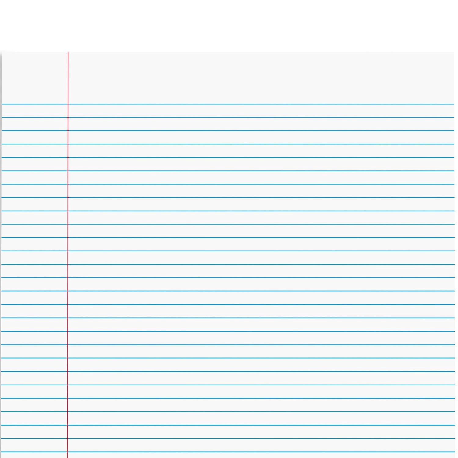 Staples Notepads 8.5" x 11" (US letter) Narrow Ruled White 50 Sheets/Pad 24/Carton ST57420/TR574VS