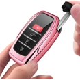 thumbnail image 6 of Key Fob Cover Compatible with Toyota Camry 4Runner Land Cruiser Mirai Venza RAV4 Sienna Tacoma Corolla Highlander Grand Highlander Prius Sequoia Fortuner 2018-2026 4 Button Keychain,Pink, 6 of 6
