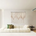 thumbnail image 3 of 65.8*44 in White Macrame Tassel Woven Wall Hanging Tapestry Boho Chic Geometric Art Decor, 3 of 13