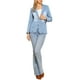 thumbnail image 2 of CHAQUETA DE DENIM INSPIRADA EN CHIC PARA MUJERES CON BOTÓN ABAJO, SOLAPA MUESCA, DOS BOLSILLOS LATERALES, CHAQUETAS DE JEAN CASUAL XS AZUL CLARO, 2 of 6