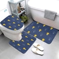 thumbnail image 3 of Bathroom Rugs Sets 3 Piece - blue Light Bulbs Pattern Absorbent Non Slip Bath Mats, U-Shape Toilet Lid Cover, Contour Mat, Soft Washable Shower Mats Bath Rug Mat for Bathroom Tub Toilet, 3 of 7