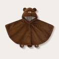 thumbnail image 2 of Teyfeniy Toddler Baby Girl Boys Hooded Cloak Cute Bear Poncho Cape Kids Fuzzy Fleece Coats for Infant Jacket, 2 of 6