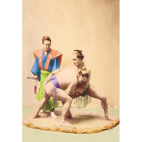 Sumo Wrestlers Fine art canvas print (20" x 30")