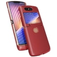 thumbnail image 4 of Étui pour Téléphone à Clapet Motorola RAZR 5G, Nakedcellphone [Rouge] Étui Rigide de Protection à Clipser [Texture à Grille] pour Téléphone à Clapet Motorola Moto RAZR 5G (2020) XT2071, 4 of 7