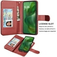 thumbnail image 4 of For Moto G Power 5G 2025 Case, Motorola Moto G Power 5G 2025 Wallet Case with Card Holder and Lanyard for Women Men, Ebizware Magnetic Flip Detachable Leather Cell Phone Cover - Wine Red, 4 of 8