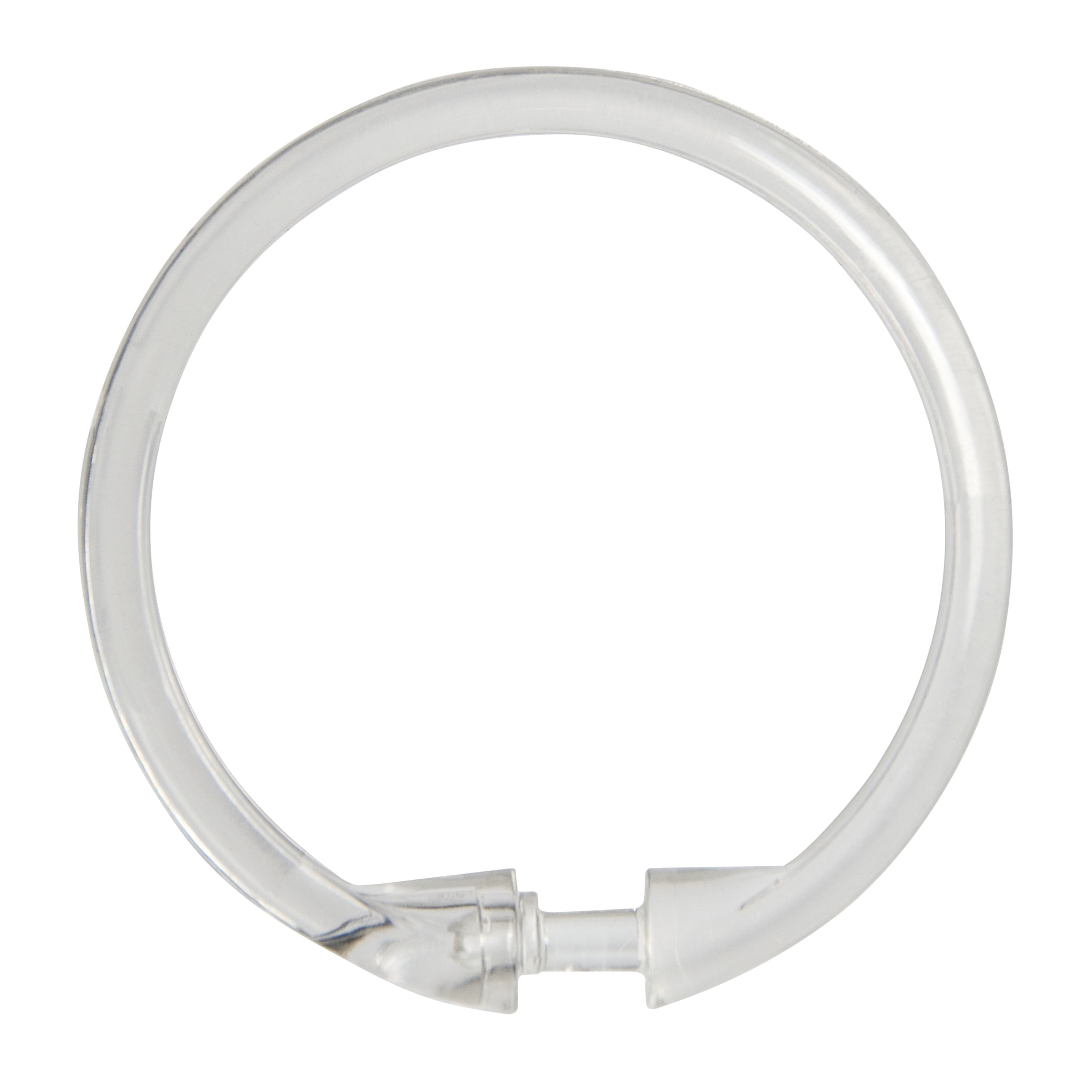 (2 pack) Kenney Rust-Proof Smooth Plastic Shower Curtain Rings, Set of 12, Clear