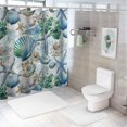 thumbnail image 7 of Orinice  Ocean Coastal Shower Curtain Seashell Starfish Nautical Theme Fabric Beach Shower Curtain Sets Bathroom Blue Ocean Decor with Grommets and Hooks  60x72, 7 of 7
