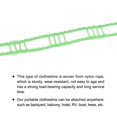 thumbnail image 3 of Uxcell 16.4ft Nylon Portable Clothesline Windproof Non Slip Washing Line, Green, 3 of 5
