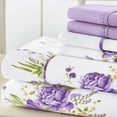 thumbnail image 3 of Spirit Linen Home - King Microfiber Traditional Lavender Floral Sheet Set, 3 of 4