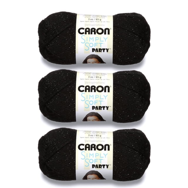 Yarn Caron Simply Soft Party Black Sparkle 85 g/150 m