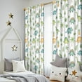 thumbnail image 5 of Blackout Kids Curtains,White Dinosaurs Palms Pineapples Pattern Childrens Insulated Curtains Set Of 2,Bedroom Essentials,Toddler Room Decor 52"x84", 5 of 5