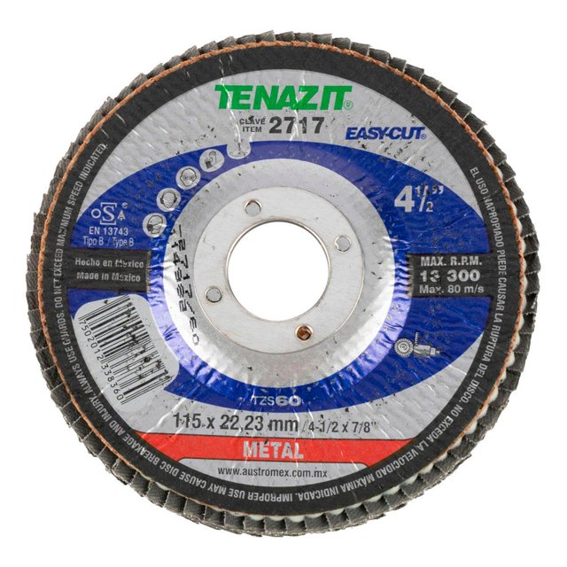 Disco Laminado Tenazit Zirconio 4.5" 3Pzas