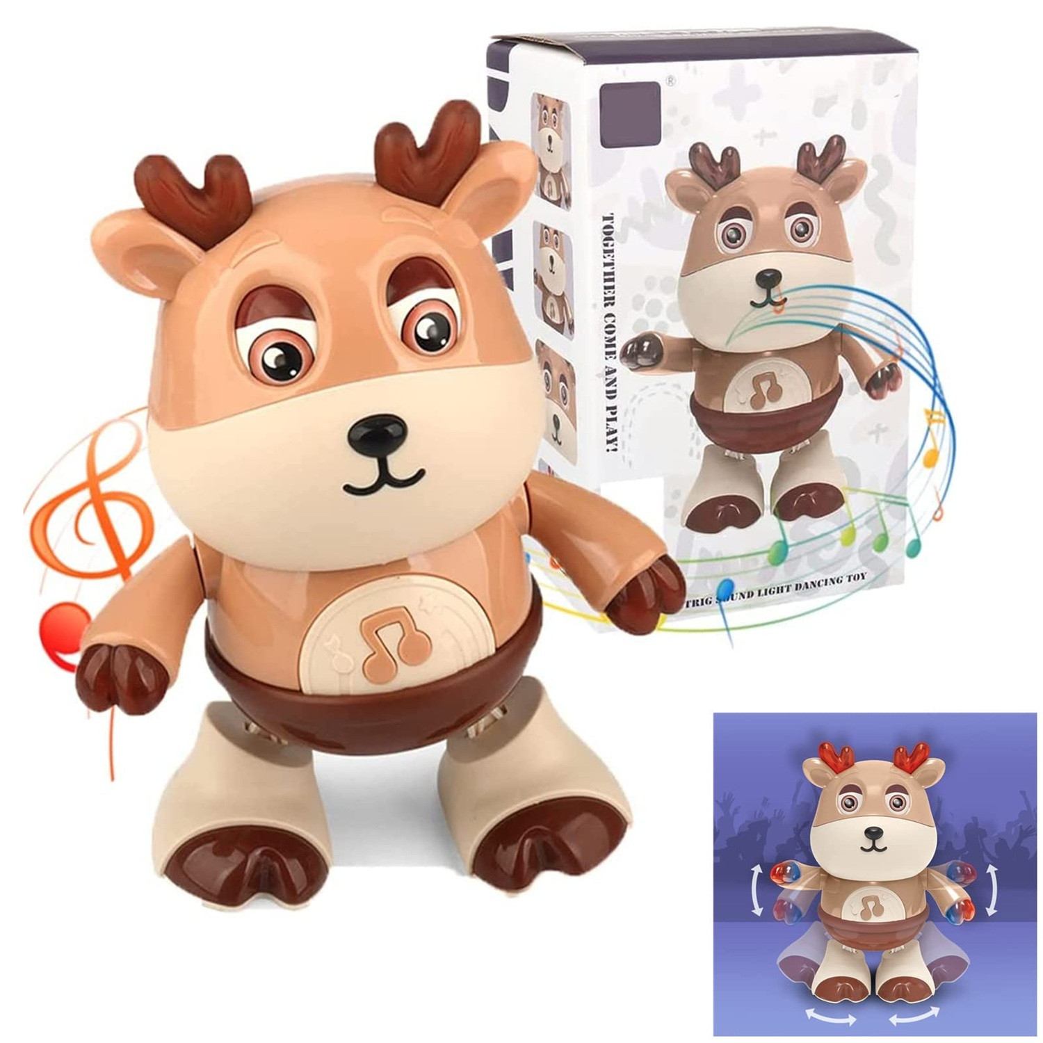 Baby Cow Musical Toys 2023 New Musical Duck/Cow/ Deer Toy, Baby