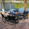 thumbnail image 6 of FELiCON Heavy Duty Camping Chair with Wooden Armrest, Black, 6 of 6