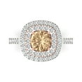 thumbnail image 2 of 1.615 ct Round Cut Yellow Moissanite Solitaire with Accents Engagement Ring for Women in 18K White/Rose Gold, 2 of 2