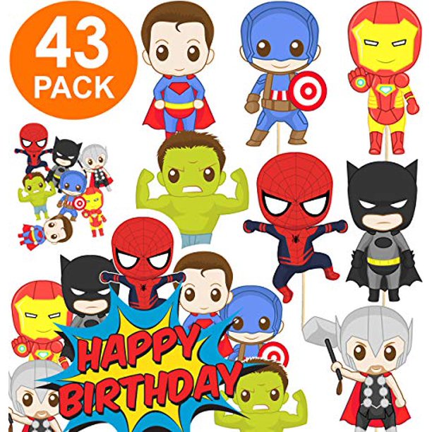 super cute superhero party supplies free superhero cake topper superhero birthday party supplies superhero cupcake toppers for superhero party for marvel party supplies superhero decoration walmart com