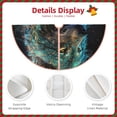 thumbnail image 4 of Daiia Artistic Light Dot Wolf、 Drawing Merry Christmas Tree Skirt , Xmas Large Lace-up Tree Skirt, Santa Snowflakes Rustic Home Decorations New Year Party Farmhouse Decor-36", 4 of 7