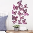 thumbnail image 5 of XMMSWDLA Wallpaper 12pcs 3d Metal Texture Hollow Butterfly Wall Stickerhot Pink Today Prime, 5 of 6