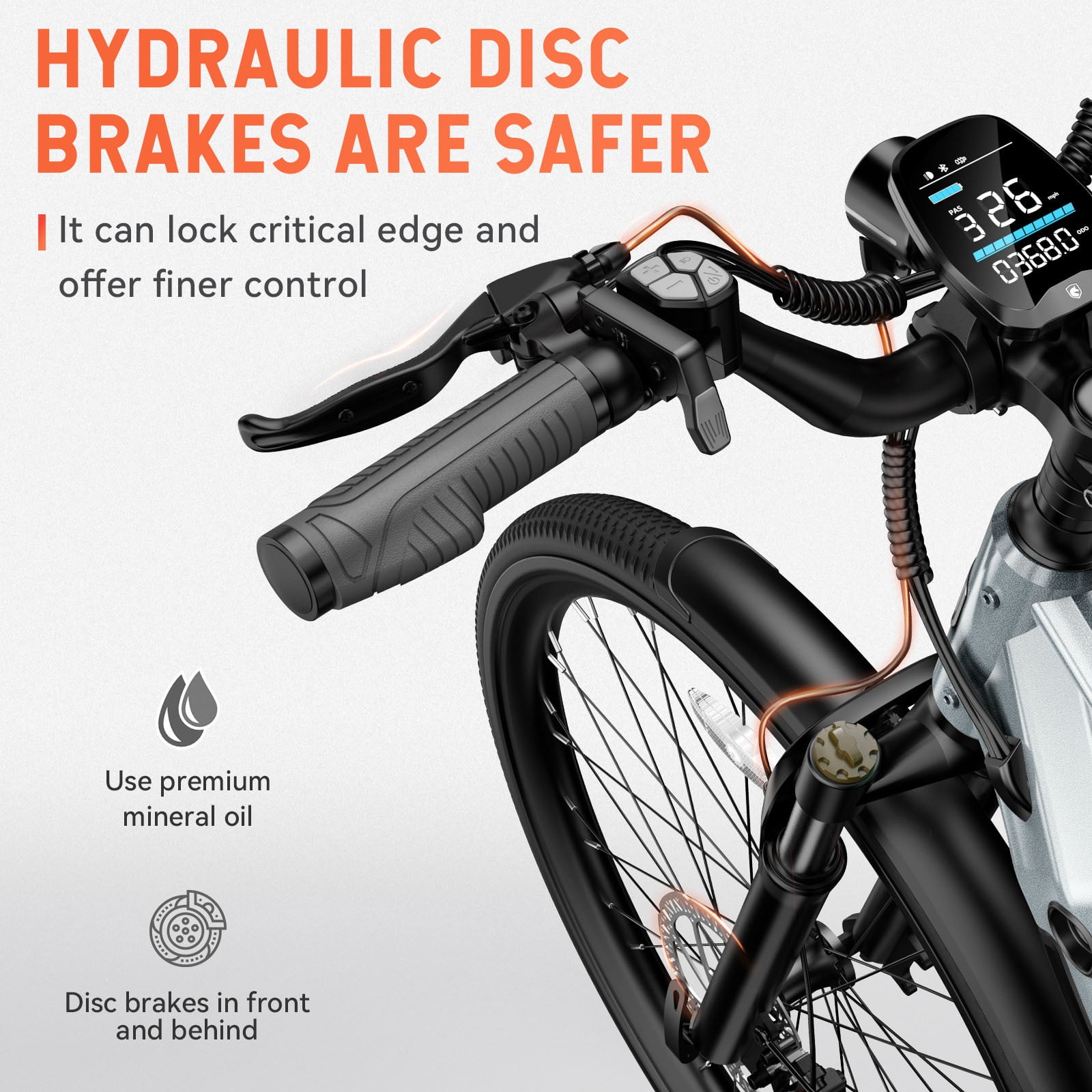 HOVSCO Electric Bike, Peak 750W, 27.5" Step-Thru Cruiser E Mountain Bike For Adults, 48V/15AH UL2849, APP Control