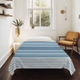 thumbnail image 4 of Blue Ombre Stripe Tapestry for Bedroom Wall Hanging Tapestry, Farmhouse Striped Gradient Ceiling Backdrop Tapestries Poster Blanket Wall Decor for Teens Room Living Room Dorm 55" x 73", 4 of 8