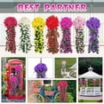 thumbnail image 3 of Flores artificiales colgantes para exteriores, hiedra violeta, plantas y flores colgantes falsas para el hogar, bodas, jardín, patio, cestas colgantes, guirnalda de glicina, ramo de orquídeas,, 3 of 8