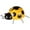 Yellow, variant on Wovilon Home Decor for Living Room Metal Garden Wall Art Decorative Cute Ladybugs Outdoor Wall Sculptures