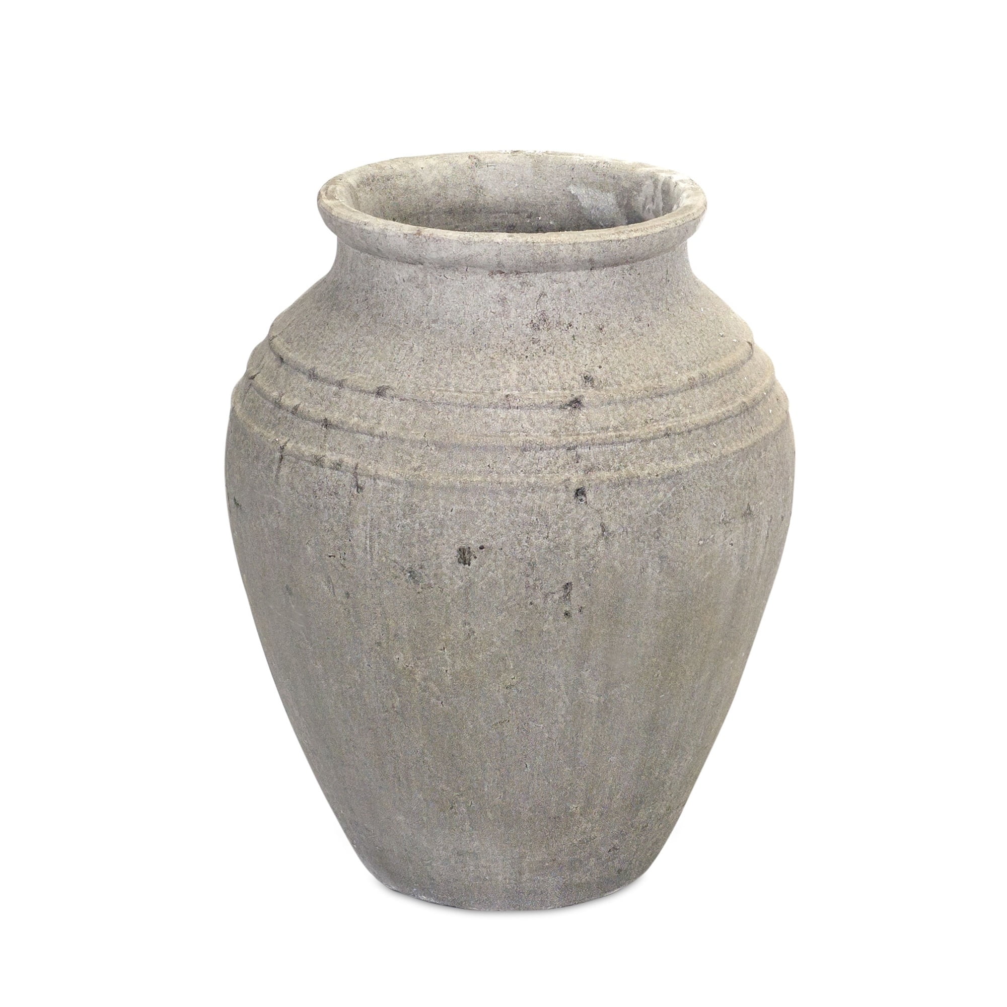 Rich Textured Ceramic Grey Vase 18.5"