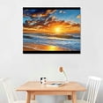 thumbnail image 2 of Nawypu  Beach Pictures Wall Art for Bedroom,Sunset Waves Coast Nature Landscape, Modern Artwork Ocean Canvas Art Prints, Ready to Hang for Living Room Kitchen Home Decoration, 2 of 6