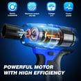 thumbnail image 4 of Cordless Impact Wrench Kit 310 Ft-lbs, 1/2 Inch Electric Brushless Impact Gun High Torque 21V Battery Impact Driver with 6000mAh Battery, Fast Charger, 4 Sockets, 12 Drill Accessories and Kit Box, 4 of 8