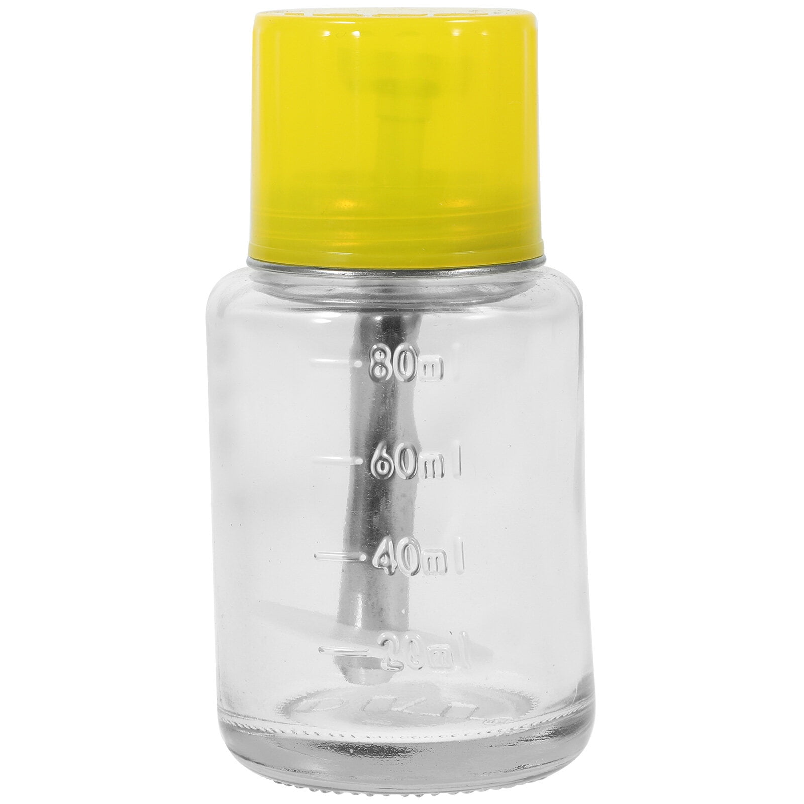 Clear Glass Nail Polish Remover Pump Bottle Dispenser Travel Empty