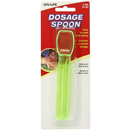 - 4 Pack - Acu Life Teaspoon Dosage Spoon 2 tsp by Health Enterprises 1 Each