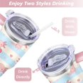 thumbnail image 5 of 40oz Cute Colorful Axolotl Stainless Steel Flip Straw Tumbler Spill Proof Travel Cup Double Wall Vacuum Insulated Coffee Mug with Top Handle, 5 of 6