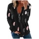 thumbnail image 1 of Gibobby Blusa Termica Chaqueta regular de club estampada para mujer（Negro， XXL), 1 of 5