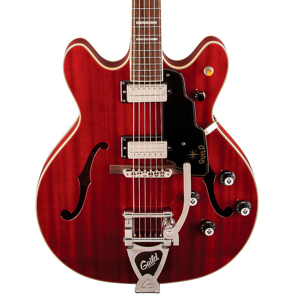 Guild Starfire V SemiHollow Body Electric Guitar (Cherry Red