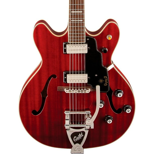 Guild Starfire V SemiHollow Body Electric Guitar (Cherry Red