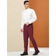 thumbnail image 4 of Pantalones de vestir Lars Amadeus para Hombre Ajustados Frente Plano Borgoña XL, 4 of 6
