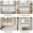thumbnail image 6 of Eucalyptus Leaf Tier Curtains, Coastal Beach Starfish Nautical Ocean Light Filtering Kitchen Curtains, 2Pcs Rod Pocket Half Window Treatments Panels for Sink Cafe Cabinet Camper 27.5x24 Inches, 6 of 9