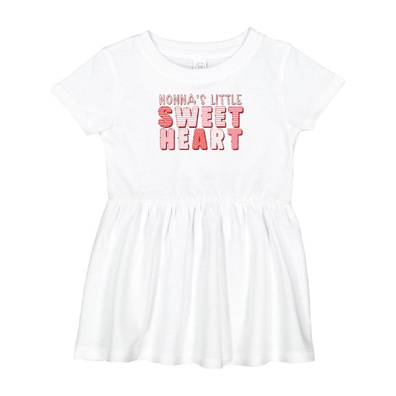 Inktastic Nonna's Little Sweet Heart Girls Baby Dress