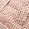 thumbnail image 6 of Zpanxa Quilted Jackets for Girls Girls Fleece Collar Plaid Quilted Short Puffer Jacket Kids Fall Winter Warm Sherpa Trim Coat, 6 of 9