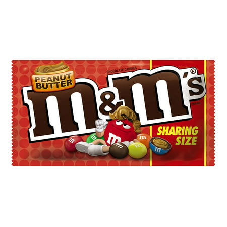 M&Ms Peanut Butter Share Size Chocolate Candies - 2.83oz