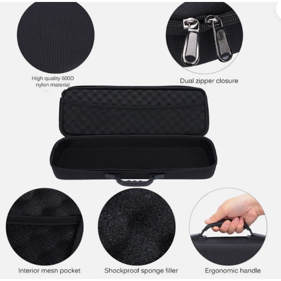 GBAYXJ Fishing Rod Case Shockproof Hard Fishing Pole Reel Gear Storage Bags Equipment Package (Black)
