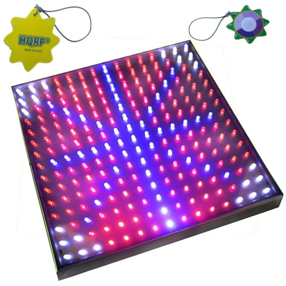 HQRP Quad-Band 14W 225 LED Blue / Red / Orange / White Spectrum Hydroponic Plant Grow Light Panel / Lamp   Hanging Kit