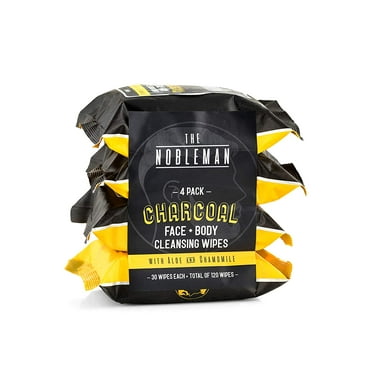 Men's Charcoal Face   Body Cleansing Wipes - 4 Pack ( 120ct )