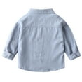 thumbnail image 6 of WXLWZYWL Fall Winter Baby Girl Clothes Toddler Boys Long Sleeve Cotton Button Down Shirt Solid Dress Shirts Tees Tops Collared Dress Shirt, 6 of 6