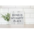 thumbnail image 2 of Home Happy Place Ice Blue Woodgrain 12 x 12 Wood Wall Sign Plaque, 2 of 4