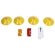 thumbnail image 3 of 10 cinturones, 30 banderas rojas y amarillas, 4 conos para un juego óptimo Kit de fútbol bandera para 10 jugadores, 3 of 8